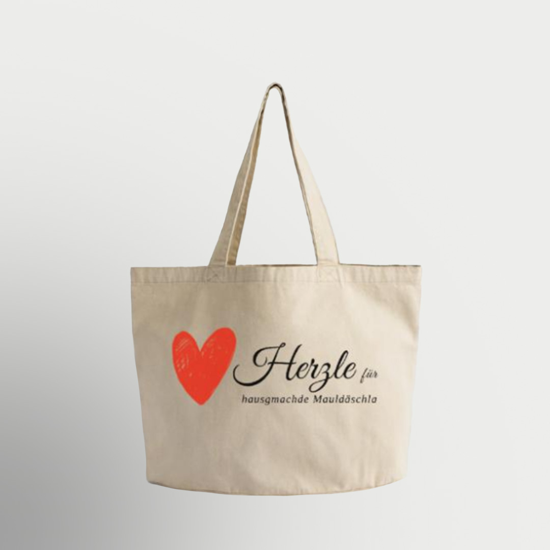 Herzle für hausgmachde Mauldäschla – Tasche